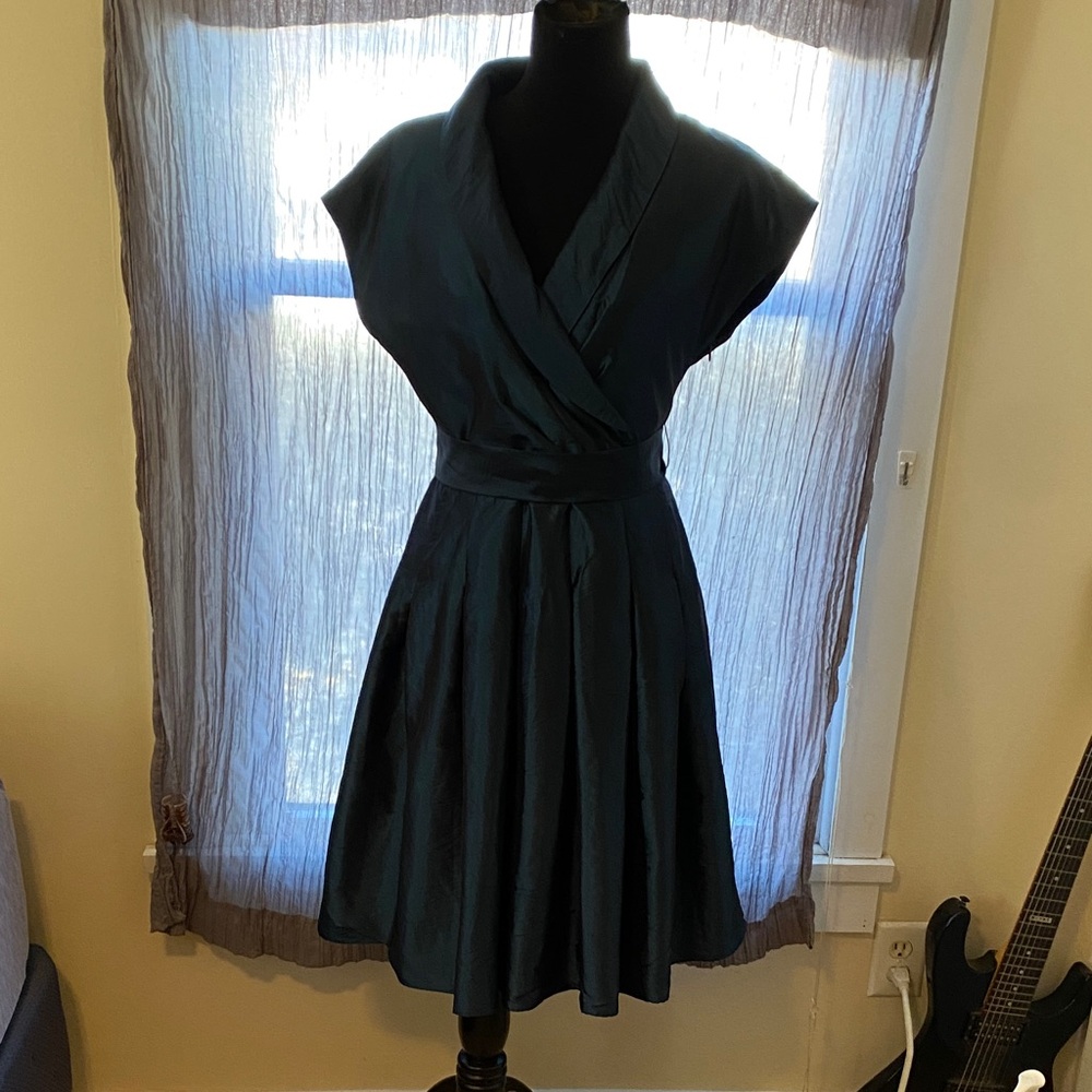 Evan Picone Dark Teal Midi Dress